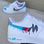 Bleu Custom Air force 1 -sneakers hand painted