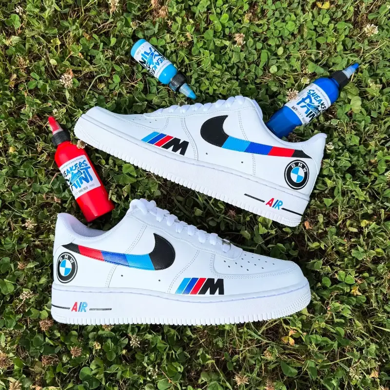 Custom BMW M Series Air Force 1 Sneakers – Hand-Painted Car Enthusiast Shoes | Motorsport Streetwear